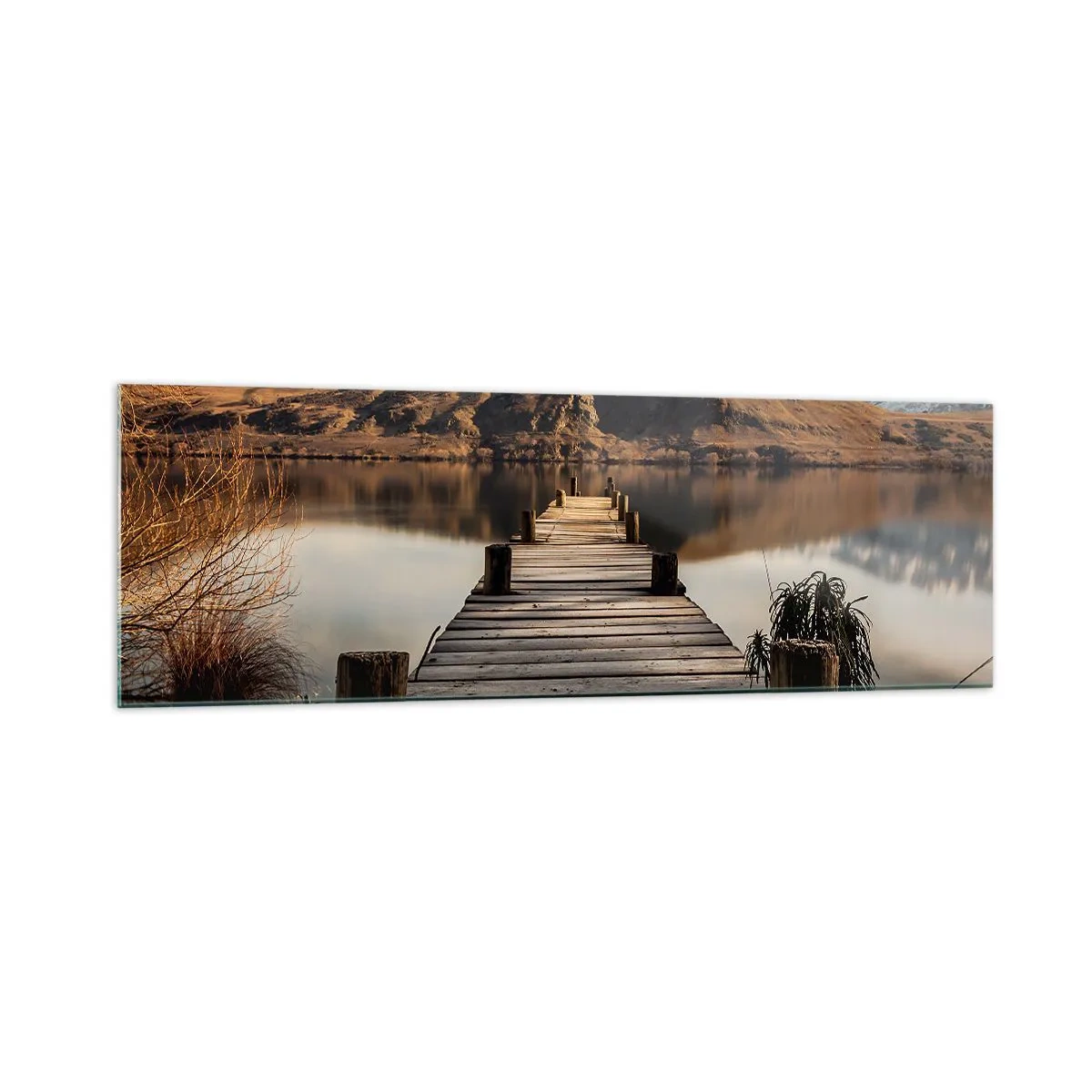 Billede på glas - Et landskab i stilhed - 160x50 cm