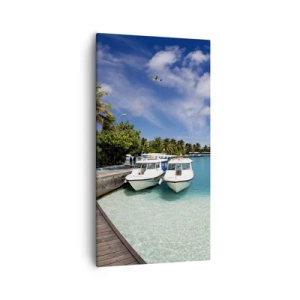 Lærredstryk - Billede på lærred - Og dog findes paradiset - 55x100 cm