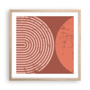 Plakat i ramme af lyst egetræ - Tæt forhold - 50x50 cm