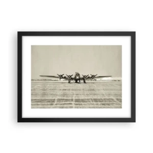 Plakat i sort ramme - Som altid klar - 40x30 cm