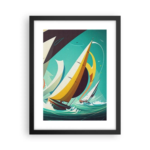 Plakat i sort ramme - Tæt på og personligt med elementerne - 30x40 cm