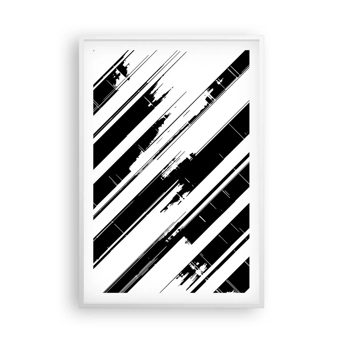 Plakat i hvid ramme - Intens og dynamisk komposition - 61x91 cm