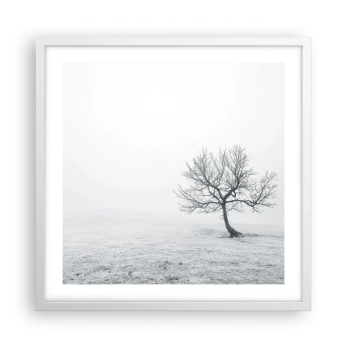 Plakat i hvid ramme - Mod intetheden - 50x50 cm