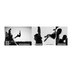 Prøve Fototapet Premium Canvas - Helte og tilskuere - Skater park, Skateboard, Sport - 100x30 cm