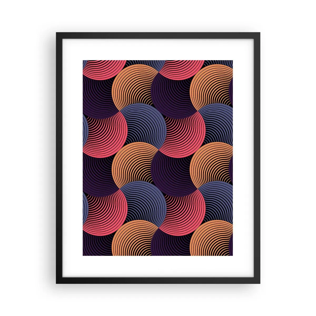 Plakat i sort ramme - I en cirkulær rytme - 40x50 cm