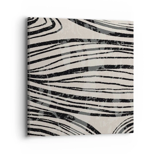Lærredstryk - Billede på lærred - Et spild af linjer - 40x40 cm