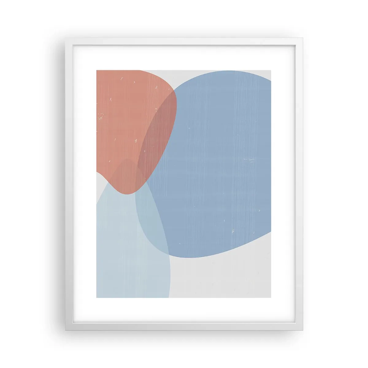 Plakat i hvid ramme - Pastelfarvede relationer - 40x50 cm