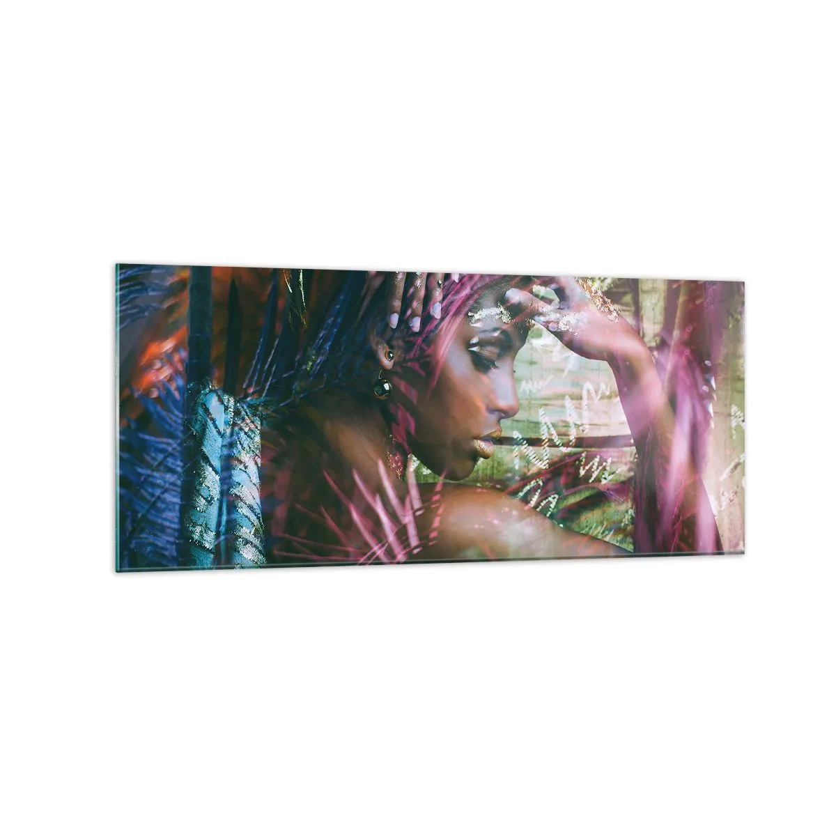 Billede på glas - Moder Natur i junglen - 120x50 cm