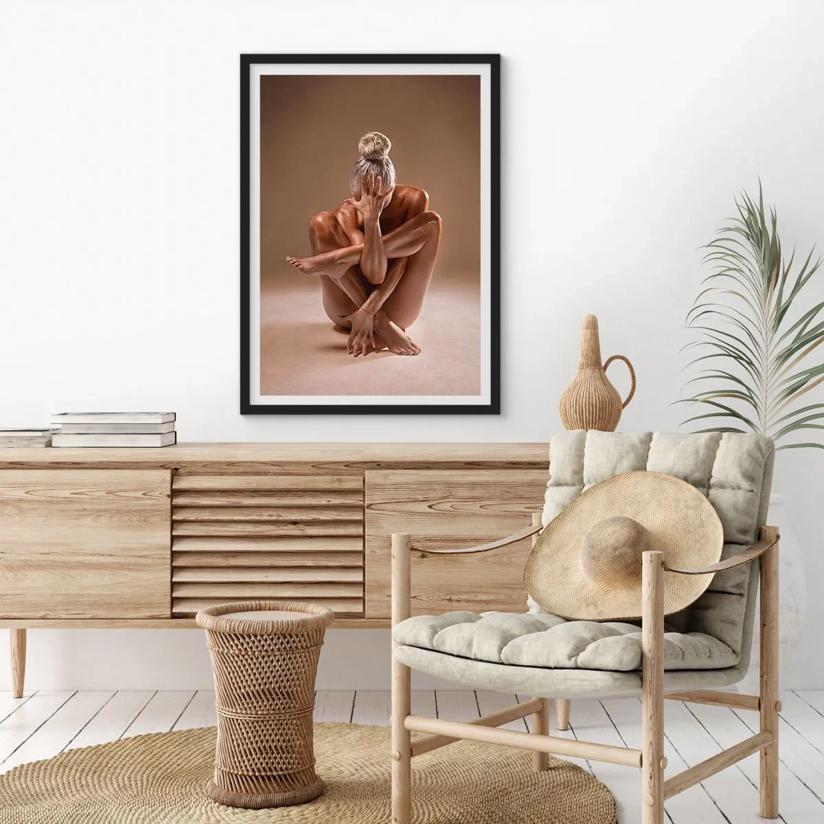 Plakat i sort ramme - Enhed mellem krop og ånd - 70x100 cm