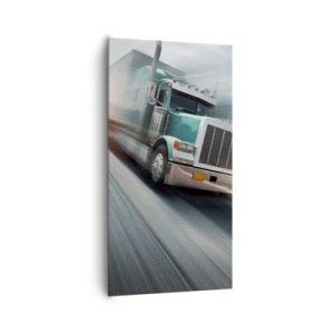 Lærredstryk - Billede på lærred - Amerikansk gigant på vej - 65x120 cm