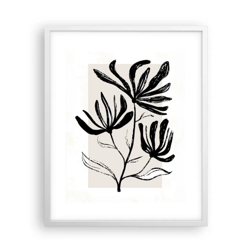 Plakat i hvid ramme - Skitse til et herbarium - 40x50 cm