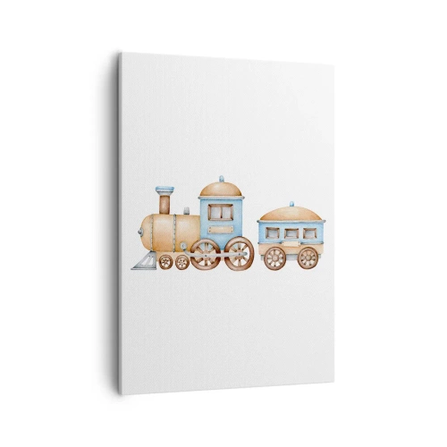 Lærredstryk - Billede på lærred - Stående på stationen... - 50x70 cm