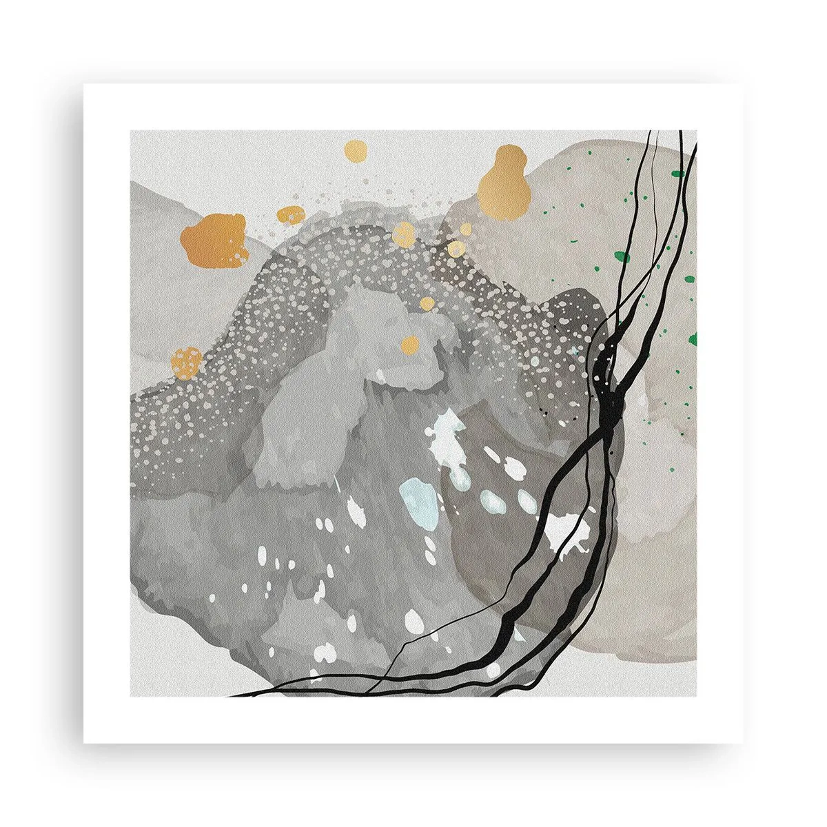 Plakat - Organisk komposition - 50x50 cm