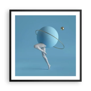Plakat i sort ramme - Og planeterne går amok - 60x60 cm