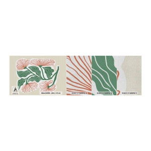 Prøve Fototapet Premium Canvas - Folkeligt og moderne - Boho, Blomster, Minimalisme - 100x30 cm