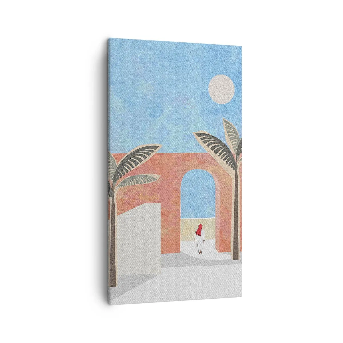 Lærredstryk - Billede på lærred - En arabisk dag - 45x80 cm