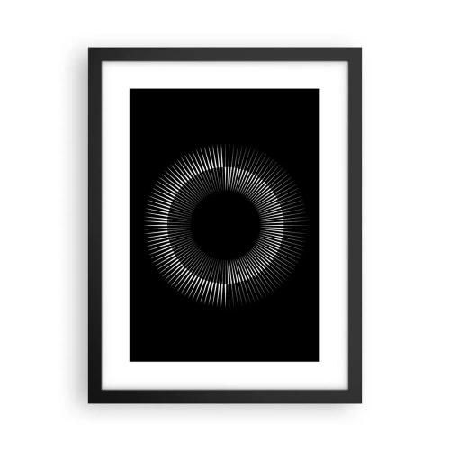 Plakat i sort ramme - Sort sol - 30x40 cm