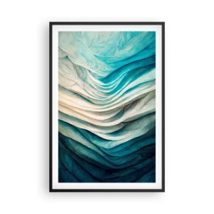Plakat i sort ramme - Blå umættelighed - 61x91 cm