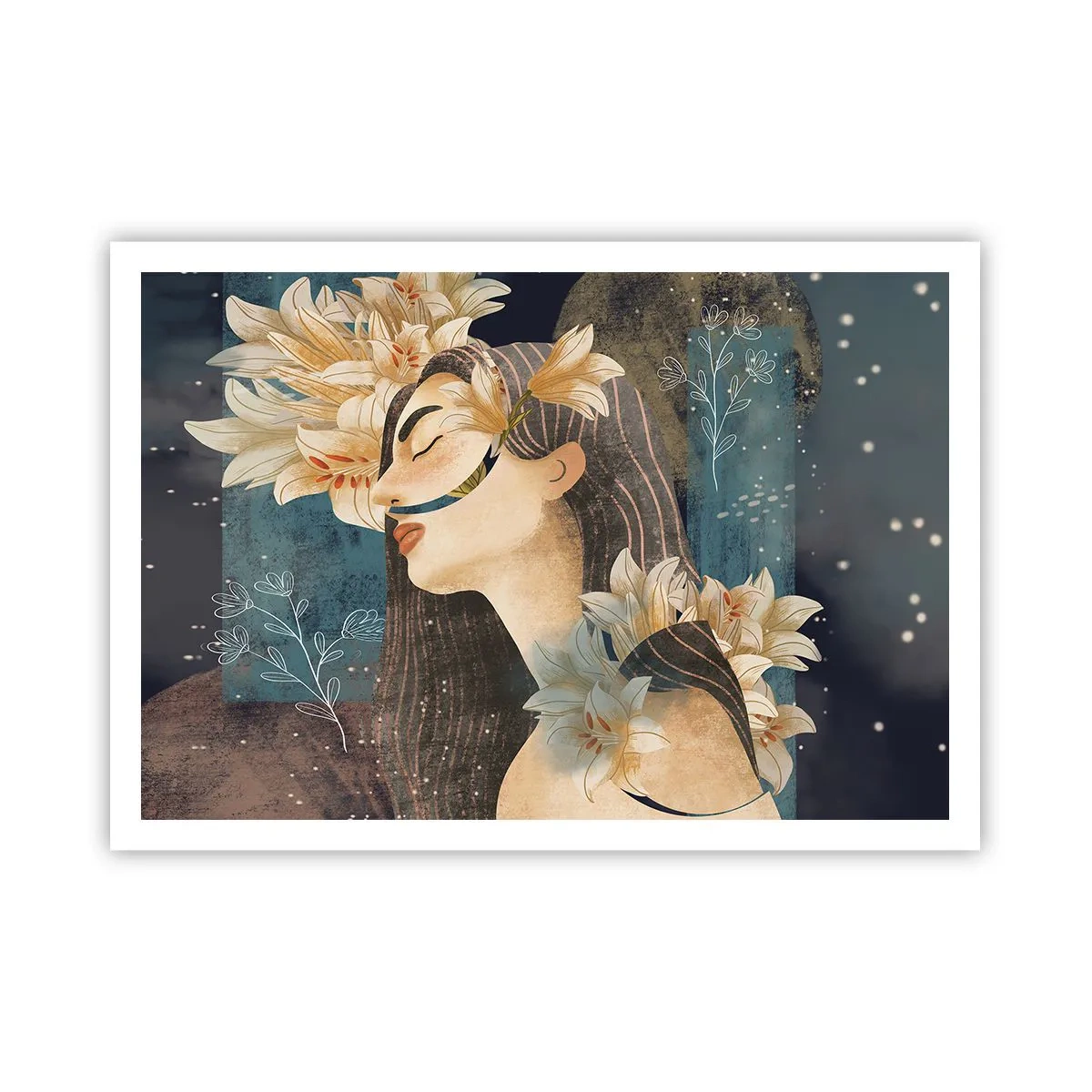 Plakat - Eventyret om prinsessen med liljerne - 100x70 cm