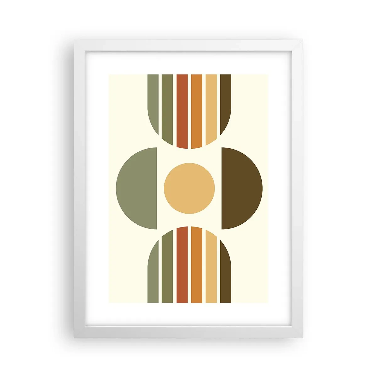 Plakat i hvid ramme - I jordfarver - 30x40 cm