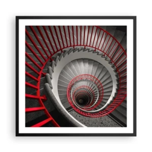 Plakat i sort ramme - Arkitektoniske lege - 60x60 cm