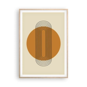 Plakat i ramme af lyst egetræ - Den perfekte plan - 70x100 cm