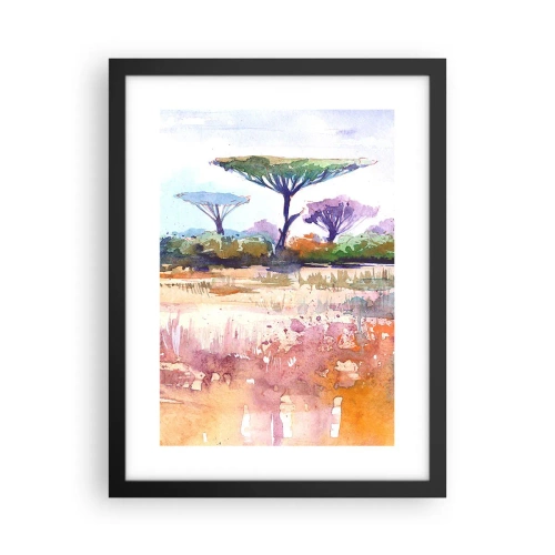 Plakat i sort ramme - Savannens farver - 30x40 cm