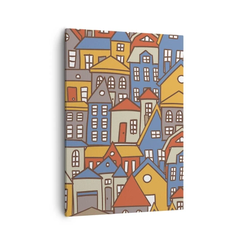 Lærredstryk - Billede på lærred - Bag huset - 50x70 cm