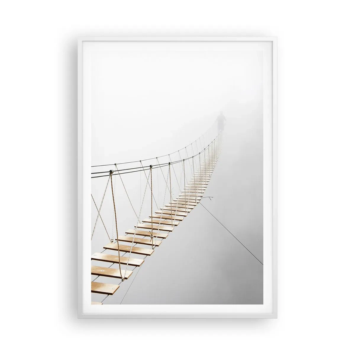 Plakat i hvid ramme - Hvor vil det føre dig hen? - 70x100 cm