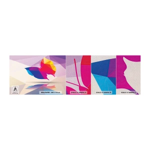 Prøve Fototapet Premium Sand - Sommerfugl regnbue - Insekter, Sommerfugl, Geometrisk figur - 100x30 cm