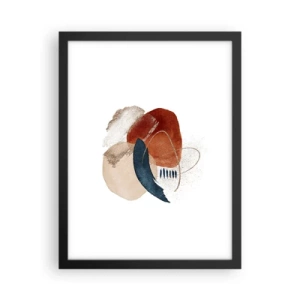 Plakat i sort ramme - Oval sammensætning - 30x40 cm