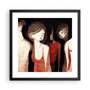 Plakat i sort ramme - Mørkets madonnaer - 40x40 cm