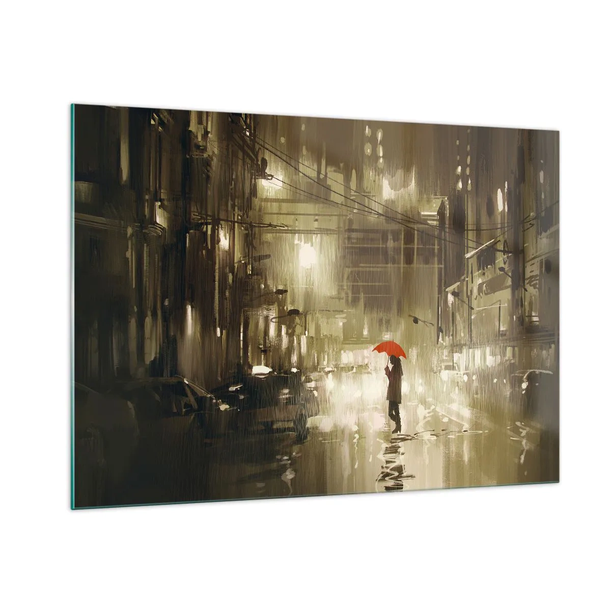 Billede på glas - Alene, men ikke ensom - 100x70 cm