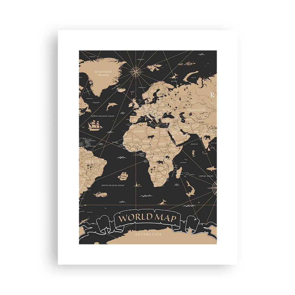 Plakat - Grænserne for min verden - 30x40 cm