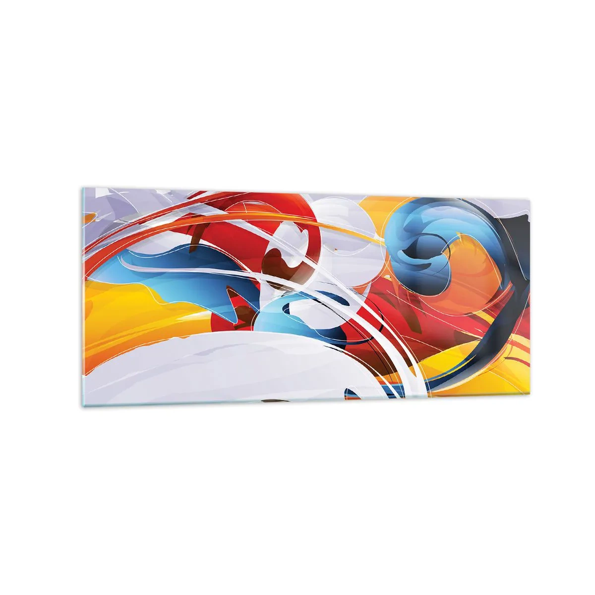 Billede på glas - Elementernes dans - 120x50 cm