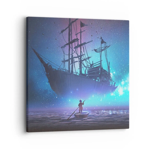 Lærredstryk - Billede på lærred - Et møde med myten om havet - 30x30 cm