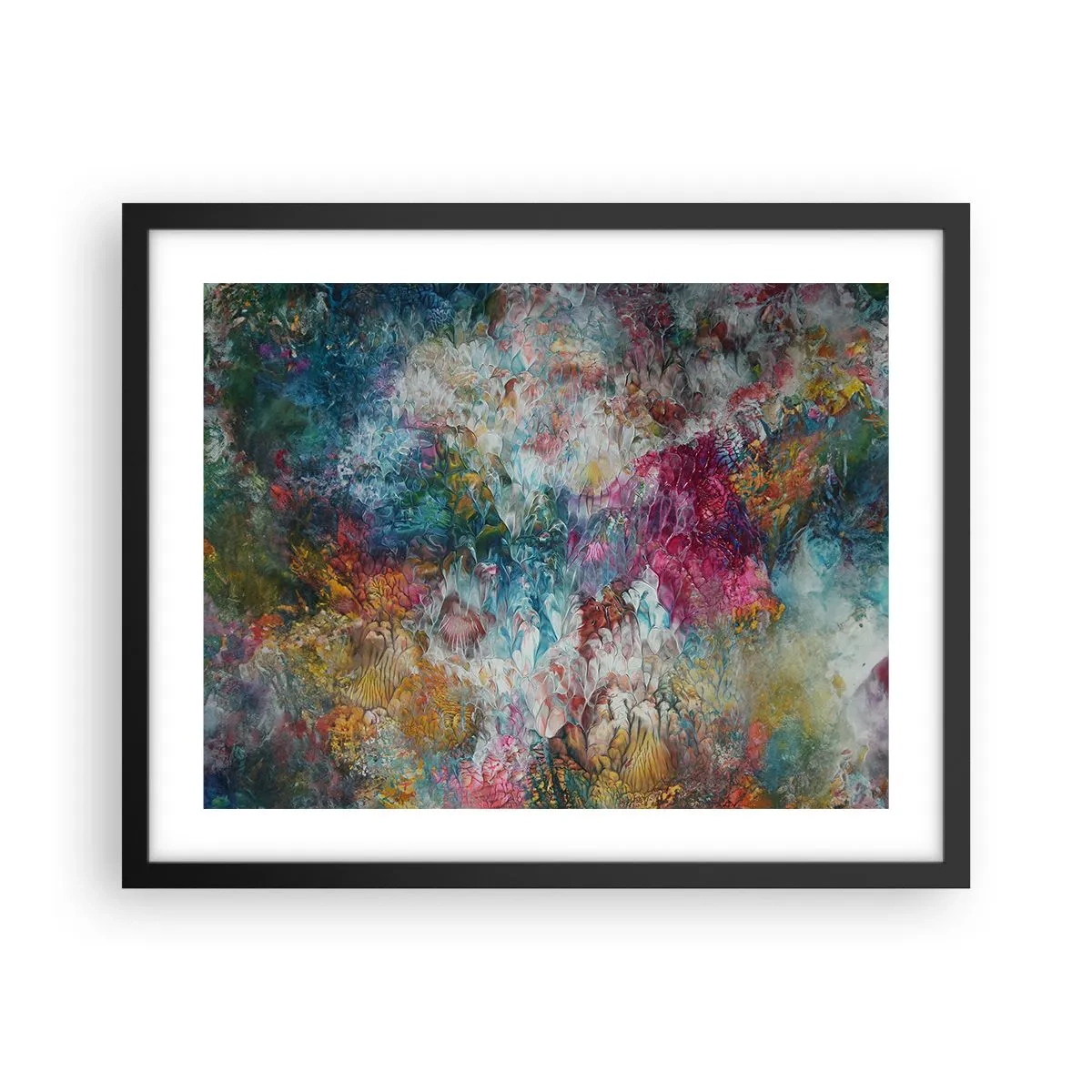 Plakat i sort ramme - I fuldt flor - 50x40 cm