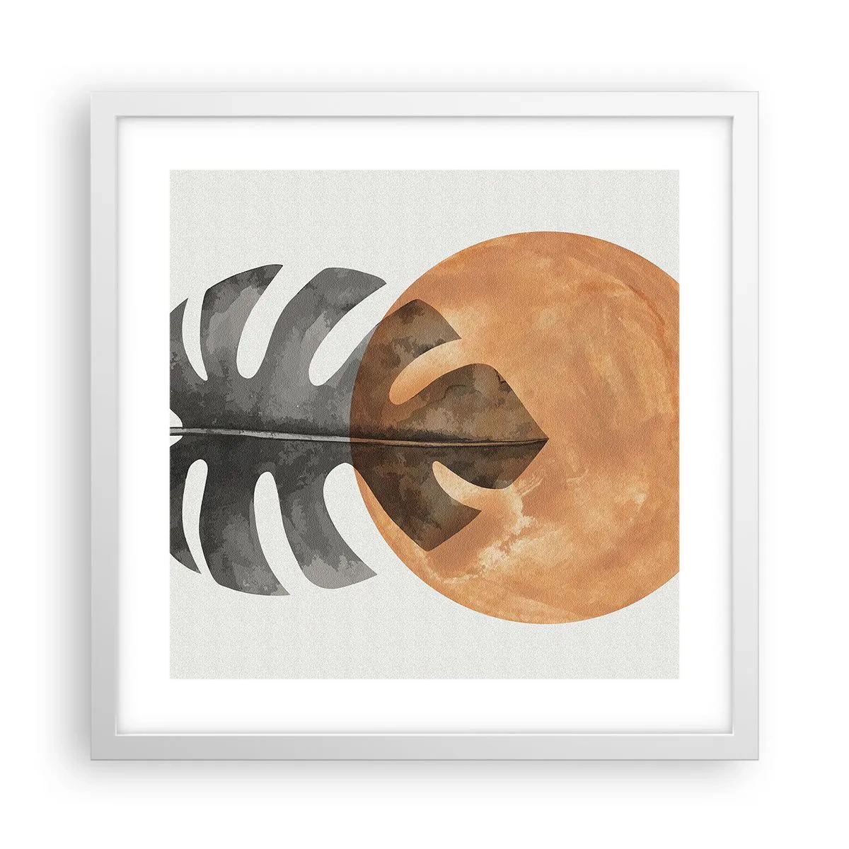 Plakat i hvid ramme - Altid solen - 40x40 cm