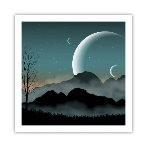 Plakat - Karneval i den stjerneklare nat - 60x60 cm