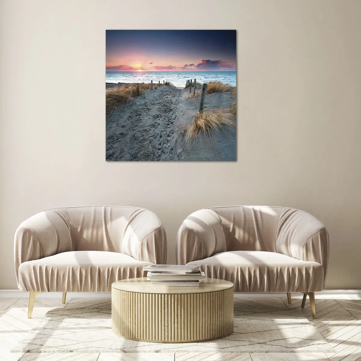 Billede på glas - Du har udgydt en regnbue af strålende pragt.... - 70x70 cm