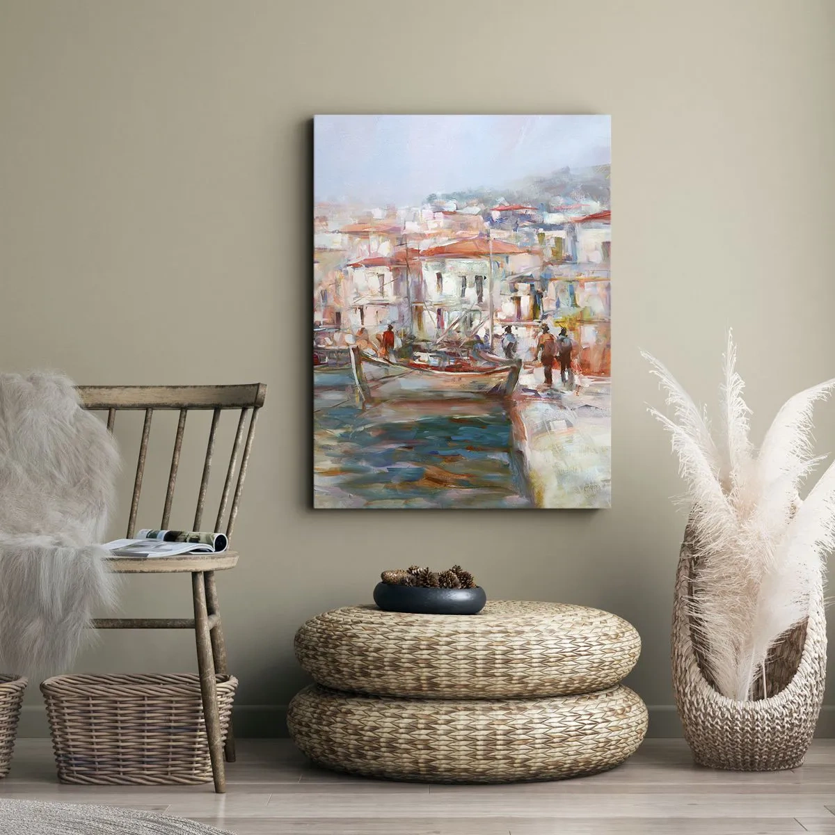 Lærredstryk - Billede på lærred - Pastelfarvede helligdage - 50x70 cm