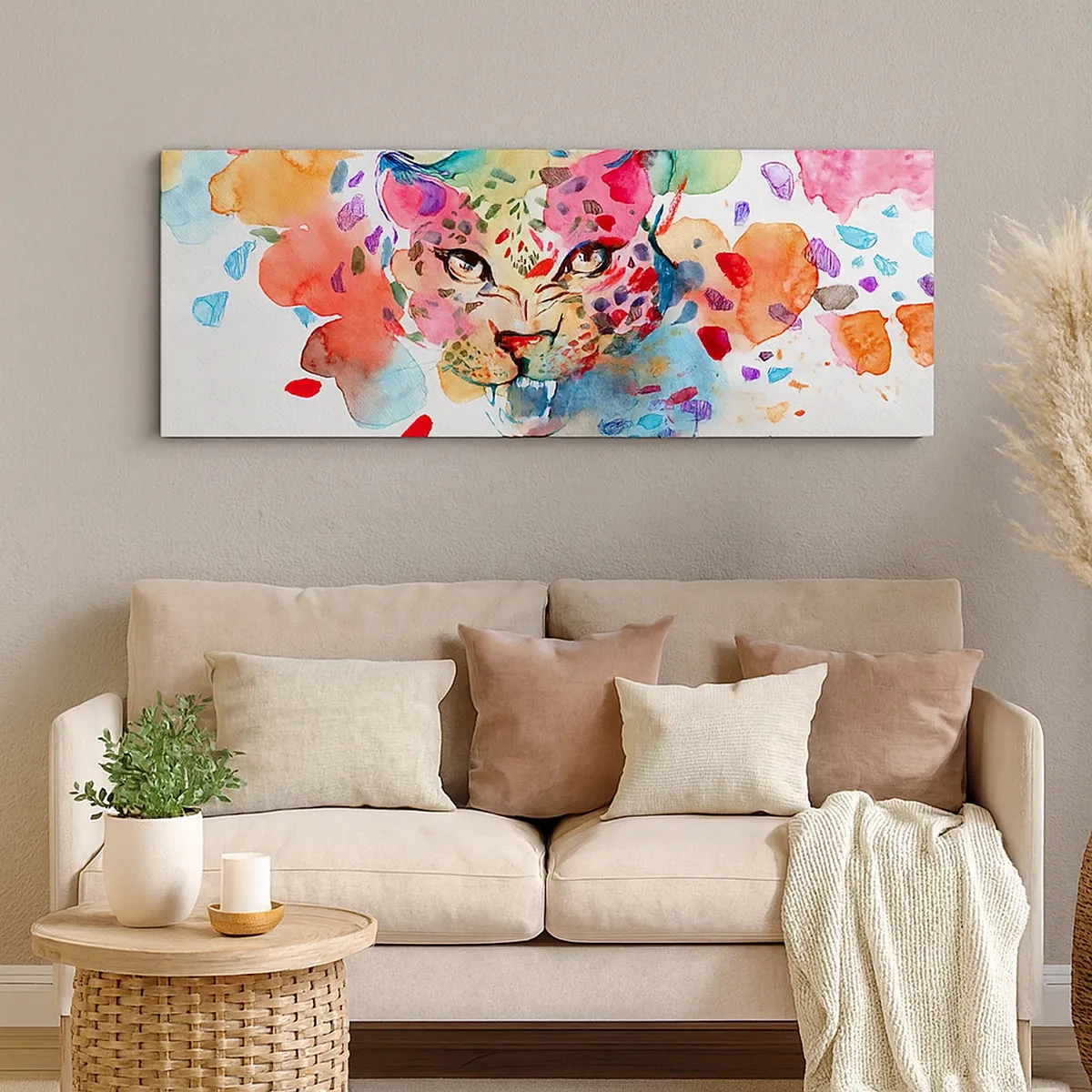 Lærredstryk - Billede på lærred - Skønheden og udyret - 30x30 cm