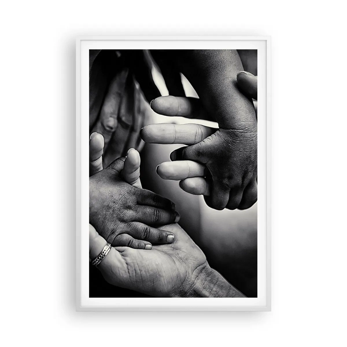 Plakat i hvid ramme - At være menneske - 70x100 cm