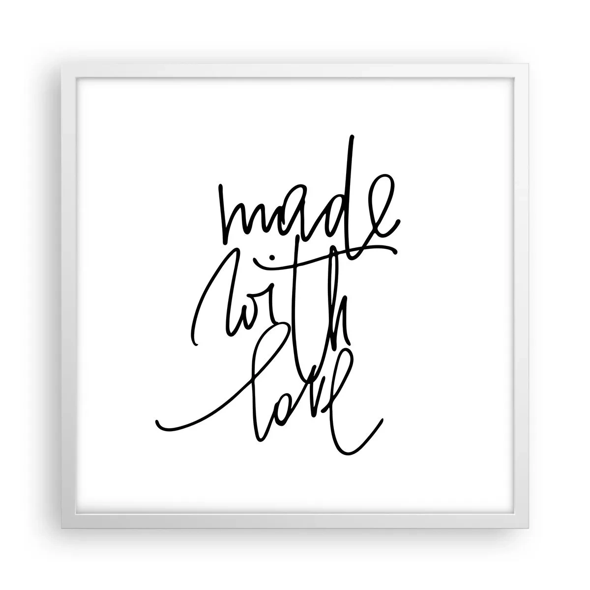 Plakat i hvid ramme - Det bedste mærke - 50x50 cm