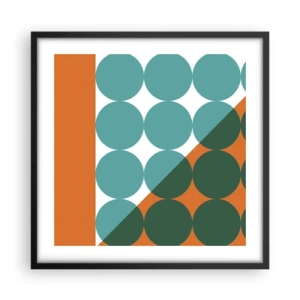 Plakat i sort ramme - Op og over - 50x50 cm