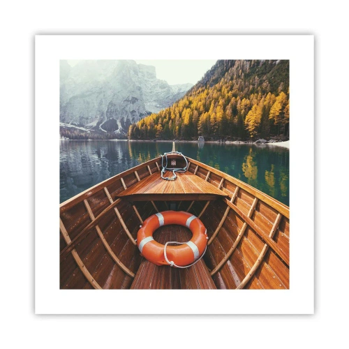 Plakat - Bjergtur - 40x40 cm