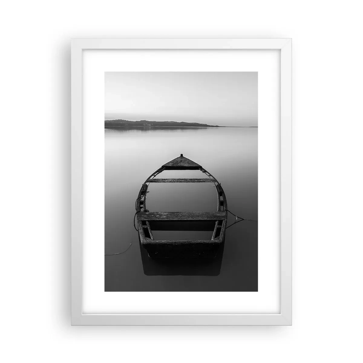 Plakat i hvid ramme - Længsel og melankoli - 30x40 cm