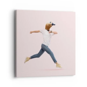 Lærredstryk - Billede på lærred - En knivspids absurditet - 40x40 cm