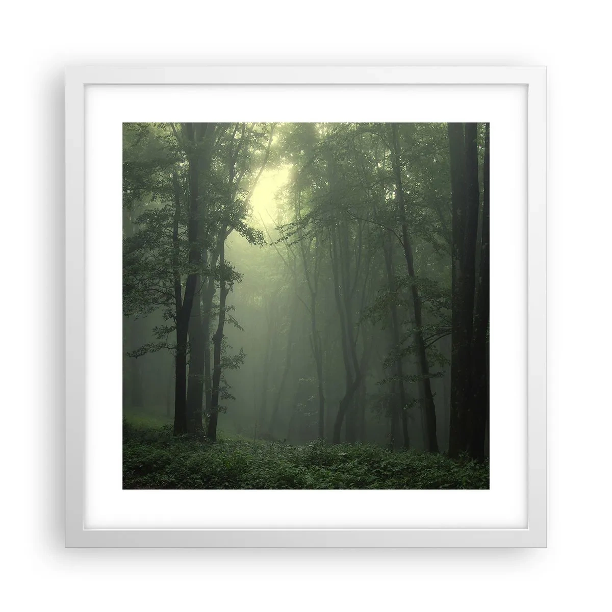 Plakat i hvid ramme - Før han vågner op - 40x40 cm