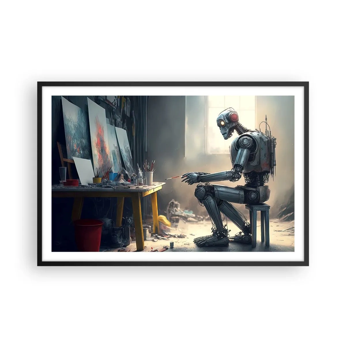 Plakat i sort ramme - Den skabende handling - 91x61 cm